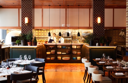 San Morello restaurant at the Shinola Hotel in Detroit; photo by Nicole Franzen