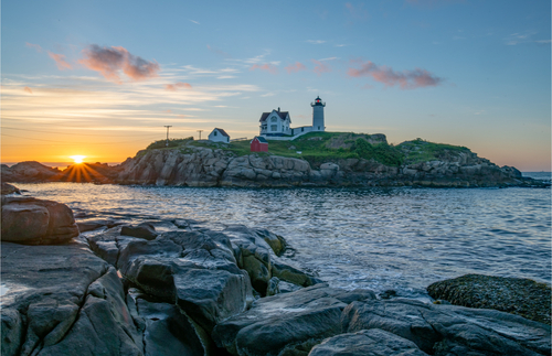 Nubble Lighthouse in York, Maine